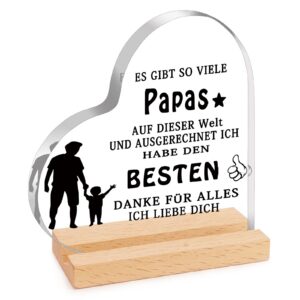 XIANNVXI Papa Geschenk, Vatertagsgeschenk für Papa, Holzschilder Heimat Dekoration aus Acryl