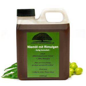 Erlesene-Naturprodukte Neemöl - Pflanzenöl mit Rimulgan für gesunde Pflanzen - sofortige Anwendung - 1 L