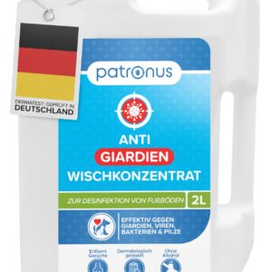 Patronus Desinfektionsmittel für Fußböden von Haustieren - 2 Liter Giardien-Abtötung und Oberflächenreinigung | Patronu