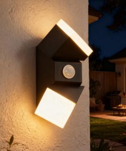 Combuh 12W 960LM Wandleuchte auf Terrasse, IP65 Wasserdicht, Beherrscherfunktion, Haustürlampe Warmweiß 3000K, 20 cm, Sc