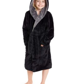 CityComfort Flauschiger Fleece Bademantel Kinder Jungen OEKO-TEX STANDARD 100