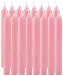 Stabkerzen Pinke Leuchterkerzen - 16 Stück - Ohne Duft - 17.5 cm Länge - Trendige Lichter für вашего Zuhause