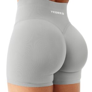 YEOREO Sport Shorts Damen | Hoch Taille & Butt Enhancing | Yoga & Workout | |5" Scrunch | Kurze Leggings | Hochqualitat