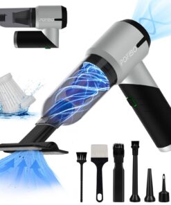 POFIBO Akku Handstaubsauger 16000Pa, Stark für Auto & Haus mit HEPA-Filter und Bürstenlosem Motor