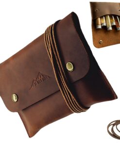 SK Wild Ones® Outdoor Gewürztasche - Echtleder Mit 6 Gewürzdosen für Campern - Outdoor vanlife Zubehör