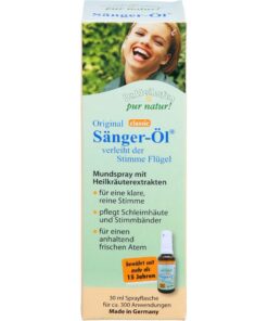 Dr. Weihofen Sänger-Öl pur natur fürprofessionelle Sänger im Konzertsaal mit antiperspirierendem und schmerzzwischenber