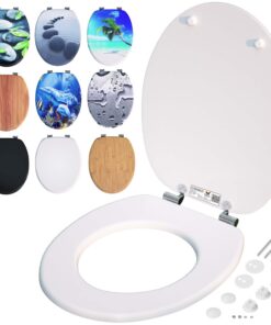 CASARIA® WC Sitz hygienisch Rostfreie Scharniere Bad Toilettendeckel 175kg Weiß