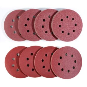 Exzenterschleifer Schleifpapier 80 Stück 125mm Klett von Taspire für Exzenterschleifer
