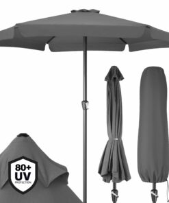 Kingsleeve® Sonnenschirm UV Schutz 80+ Anthrazit Balkon Schutzhülle