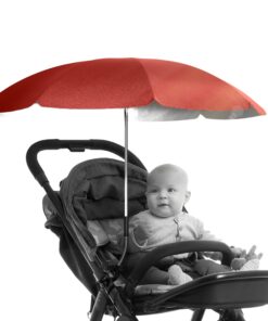 STYNGARD Kinderwagen Sonnenschirm UV-Schutz 50+ - Kinderwagen SonnenschIRM ROME Rot
