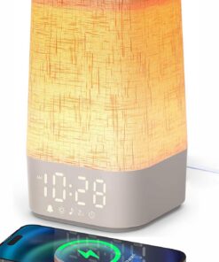 Tageslichtwecker Sonnenaufgang mit 30 Naturgeräuschen - Dimmbarer Nachttischwecker mit Ladefunktion & Einschlaf-Timer