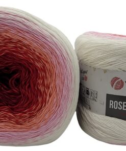 Ilkadim 500g Export Rosegarden Bobbel Wolle 100% Baumwolle (rot rosa apricot weiss)