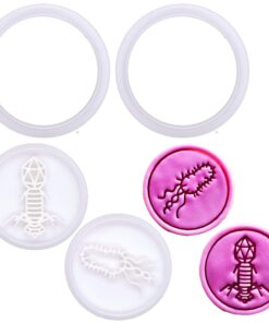 BakerLOGY Mini Bakterien und Virus Prägestempel Set – Wissenschafts-Kekse für Biologie und Mikrobe Party - 5 cm