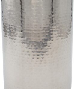 Edelstahl Flaschenkühler doppelwandig gehämmerte Optik 17 cm Höhe Ø 12 cm für Wein Champagner Sekt