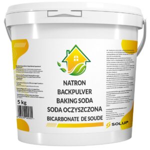 SOLUP Natron Pulver 5 kg Lebensmittelqualität zum Backen Putzen und Entkalken Vielseitig für Küche und Bad ohne Zusätze