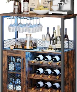 Garvee Weinregal Industrial Led Licht für Küche und Esszimmer Retro 70x35x92 cm
