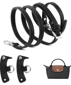 TNOMSNO Schultergurt für Tasche Damen Schwarz - Lederriemen für Mini Taschen - Modischer Tragegurt für Ihr Minimalistisc