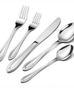 Univionlions Besteck Set für 6 Personen - Silberpoliertes Tafelbesteck für Küche und Restaurants - Hochwertig - 30 Teili