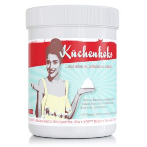 Küchenkoks 500g - Lebensmittelqualität - für Küche, Bad, Haushalt - vielseitig einsetzbar - Natron Pulver