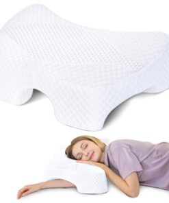 SAHEYER Seitenschläferkissen mit Armloch OEKO-TEX STANDARD 100 SAHEYER Ergonomisches Orthopädisches Kopfkissen Memory Fo