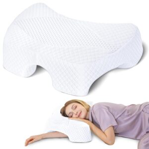 SAHEYER Seitenschläferkissen mit Armloch OEKO-TEX STANDARD 100 SAHEYER Ergonomisches Orthopädisches Kopfkissen Memory Fo