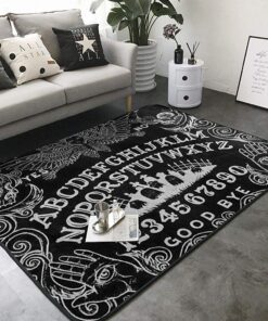 SESILY Ouija Board Black Print Teppiche für Wohn- und Esszimmer Moderner Design-Spezialität