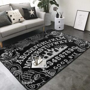 SESILY Ouija Board Black Print Teppiche für Wohn- und Esszimmer Moderner Design-Spezialität