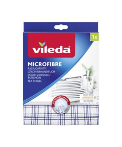 Vileda Microfibre Plus Geschirrtücher - Reinigungsstärke für Küche - Hommeςe familienfreundlich - Flach und dünne Lauge