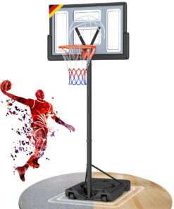 Yohood Basketballkorb Outdoor für Kinder, Jugendliche und Erwachsene - Hinterhof- und Auffahrt geeignet - Korbhöhe von 1