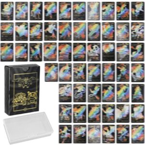 LOZTBUE 55 Karten Schwarz Gold Karikaturen Comics Sammelkarten, Ideal geschenkwert, Seltenes Material, In Box