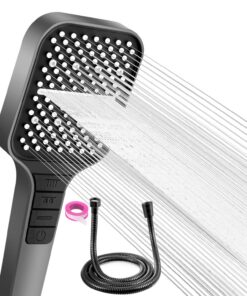 VEHHE Wassersparender Duschkopf mit Regendusche und Stopptaste für Einkaufsliebhaber im Bad