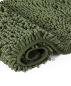 Surwin Dunkelgrün Cheligne Bademantel,Soft Fluffy,Super absorbent für Badewanne und Dusche (40x60cm)