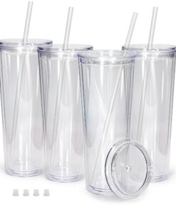 Schneekugel-Becher 24oz doppelwandige Acrylbecher 4er-Pack für Winteraktivitäten