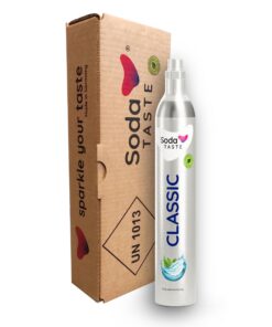 SodaTASTE CO2-Zylinder kaufen für Wassersprudler, Classic, perfekt für Familie und Freunde mit bis zu 60l gesprudeltem W