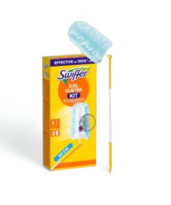 Set Swiffer® Staubmagnet XXL Teleskopgriff | 1 Handgriff + 2 Tücher | Effiziente Reinigung fürauses Ruhe | Ideal für gro