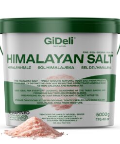 **GiDeli Himalaya Rosenstein Salz Fine 5 kg für Küche, Backen und Tischbäder** | **GiDeli Naturbelassener Rosenstein Sa