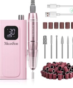 MelodySusie Nagelfräser SC300F - Wiederaufladbare Nagelfeile 30000 U/min für Acrylnägel und Gelnägel - Salon und Hause -