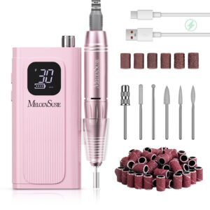 MelodySusie Nagelfräser SC300F - Wiederaufladbare Nagelfeile 30000 U/min für Acrylnägel und Gelnägel - Salon und Hause -