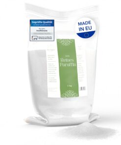 BwLights - Hochwertiges 100% Paraffinwachs 1kg | Zum Schmelzen & Herstellen deiner eigenen Kerze | Weiß | 1kg[classic_ed
