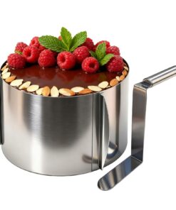 Yizish Wandtortenring Verstellbar + Winkelpalette Torte Extra Hoch 14 cm,ideal für Backerinnen und Backer (Höhe 15 cm)