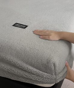 Mateju Cashmere Touch Spannbettlaken 90x200cm, Grau | Warme Fleece für 5-30cm Matratze