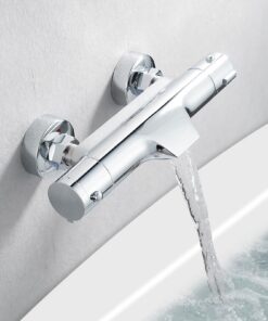 KEOKBON Thermostatische Duscharmatur für Badezimmer mit Sicherheitssperre und Wasserfallesignatur