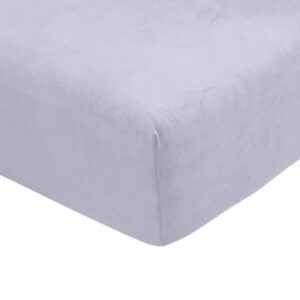 Nicky Velours Spannbettlaken Platin, 180x200-200x200 cm - Stretch Bettlaken für Komfort und Eleganz