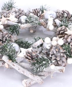 Dekokranz Talvi Kranz aus Holz dekoriert - für Weihnachten & Advent, winterliche & skandinavische Dekoration, Zuhause -