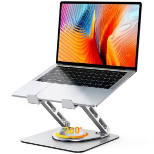 360° drehbarer Laptop Ständer, Höhenverstellbar, ergonomisch für MacBook, 16 Zoll kompatibel, robust und stabil | Höhen