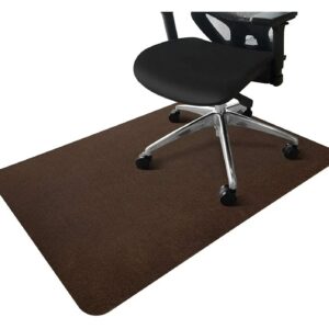 EKalgretrA Bürostuhl Bodenschutzmatte Glue-Free Self-Adhesive Non-Slip Brown 90x120