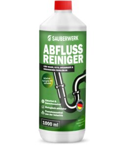 Profiflüsse Abflussreiniger 1L - Stark gegen Haare & Organisches in Toilette, WC & Küche - Rohrfrei & Abflussfrei - Haar