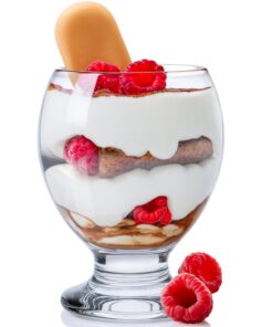 KONZEPT Eisschalen 280 ml 6er Set Glas – Ideal für Eis, Sorbet & Dessert