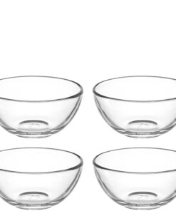 LEONARDO HOME CUCINA Schalenset 4 Stück Stapelbar Dessertschalen Snackschalen Höhe 4,3 cm klar
