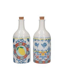 KitchenCraft World of Flavours Mehrfarbig Essig- und Ölflaschen-Set mit Korkenverschluss 500 ml Capacität